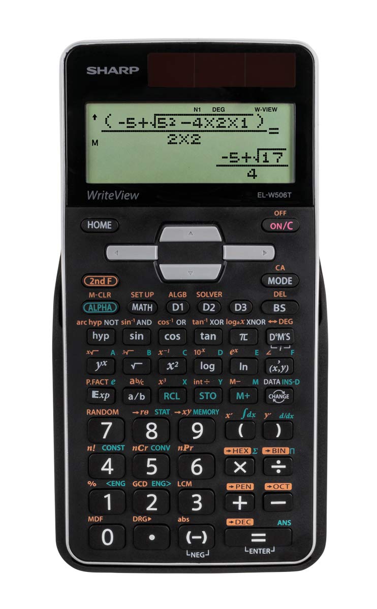 SHARP EL-W506TB SL School Calculator with WriteView EL-W506TBSL Black