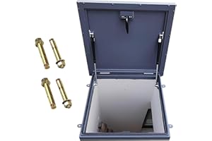 Galvanized Powder Coated Steel Roof Hatch - 20 24 26 28 32 34 36 38 40inch Basement Window Well Covers - Stainless Steel Roof