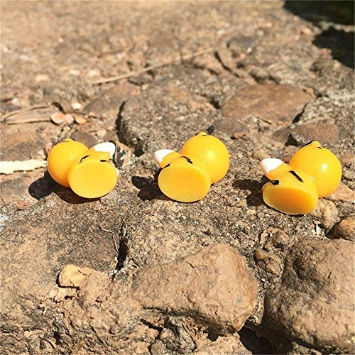 COOLTOP 10pcs Gardening Fairy Garden Miniature Accessories Micro Landscape Decor Resin Honey Bee DIY