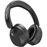 KIMHOST T30 Active Noise Cancelling Headphones, 120Hrs Playtime Bluetooth 5.3 Headphones, Multipoint, Deep Bass, Foldable, HiFi Stereo Wireless Over Ear Headphone for Travel, Office, Music, Game, Gym