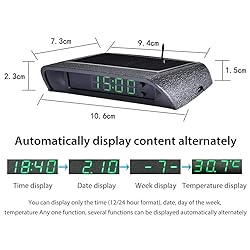 Novinex Car Clock Digital Solar Powered Car