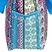 Silverhooks Womens Boho Patchwork Beach Tote Bag w/Turquoise Trim (Multi Color)