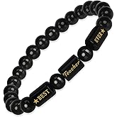 EGHTvmok Male Teacher Appreciation Gifts Christmas End of Year Teacher Gifts Ideas Thank You Teachers Assistant Mentor Retirement for Men Back to School Graduation Valentines Easter Mens Bracelets