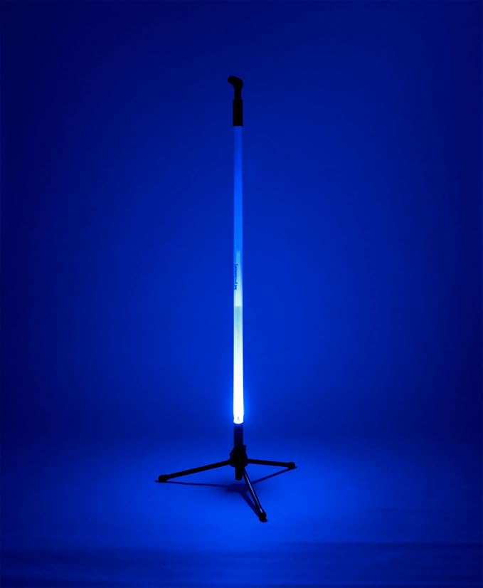 LED Lighted Microphone Stand with Tripod Base BLUE LED for