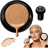 Foundation for Older Women, 2026 New Mushroom Head Cushion CC Cream Glow Foundation for Mature Skin, Moisturizing Concealer Brighten Long-Lasting (Deep)
