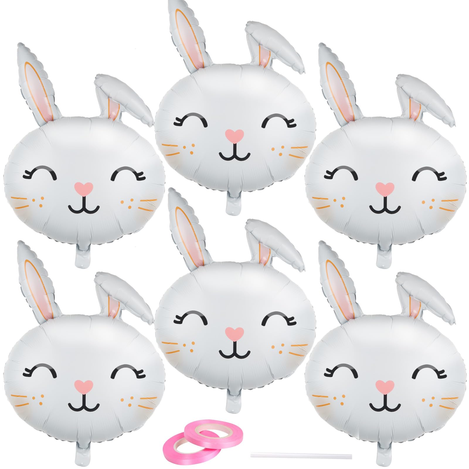 Photo 1 of ***MISSING PARTS***
AxiyanX 6 PCS Bunny Balloon Easter Balloons Rabbit Head Foil Balloons for Easter Themed Party,Bunny Birthday Decorations,Bunny Baby Shower Decorations (Bunny Balloon-6pcs)