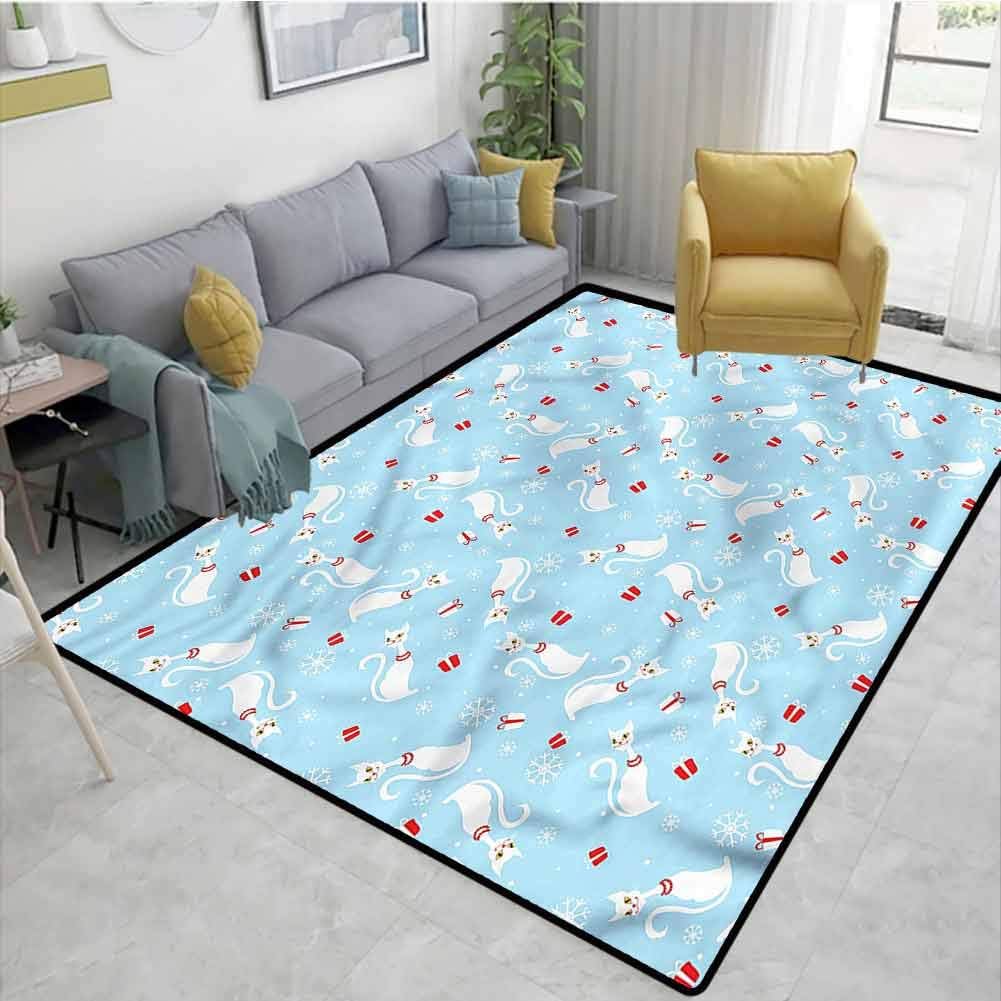 Merry Christmas,Christmas Rug,For Living Room Kids Room,Polyester Area