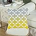 Pack of 2 CaliTime Canvas Throw Pillow Covers Cases for Couch Sofa Home Decor, Modern Gradient Quatrefoil Accent Geometric, 18 X 18 Inches, Gray/Yellow