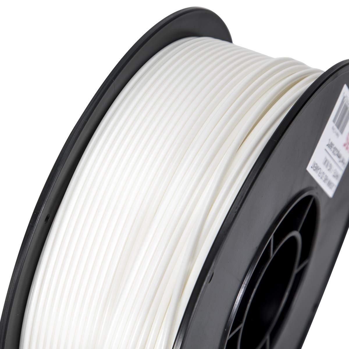 Inland 2.85mm White ABS 3D Printer Filament - 1kg Spool (2.2 lbs)