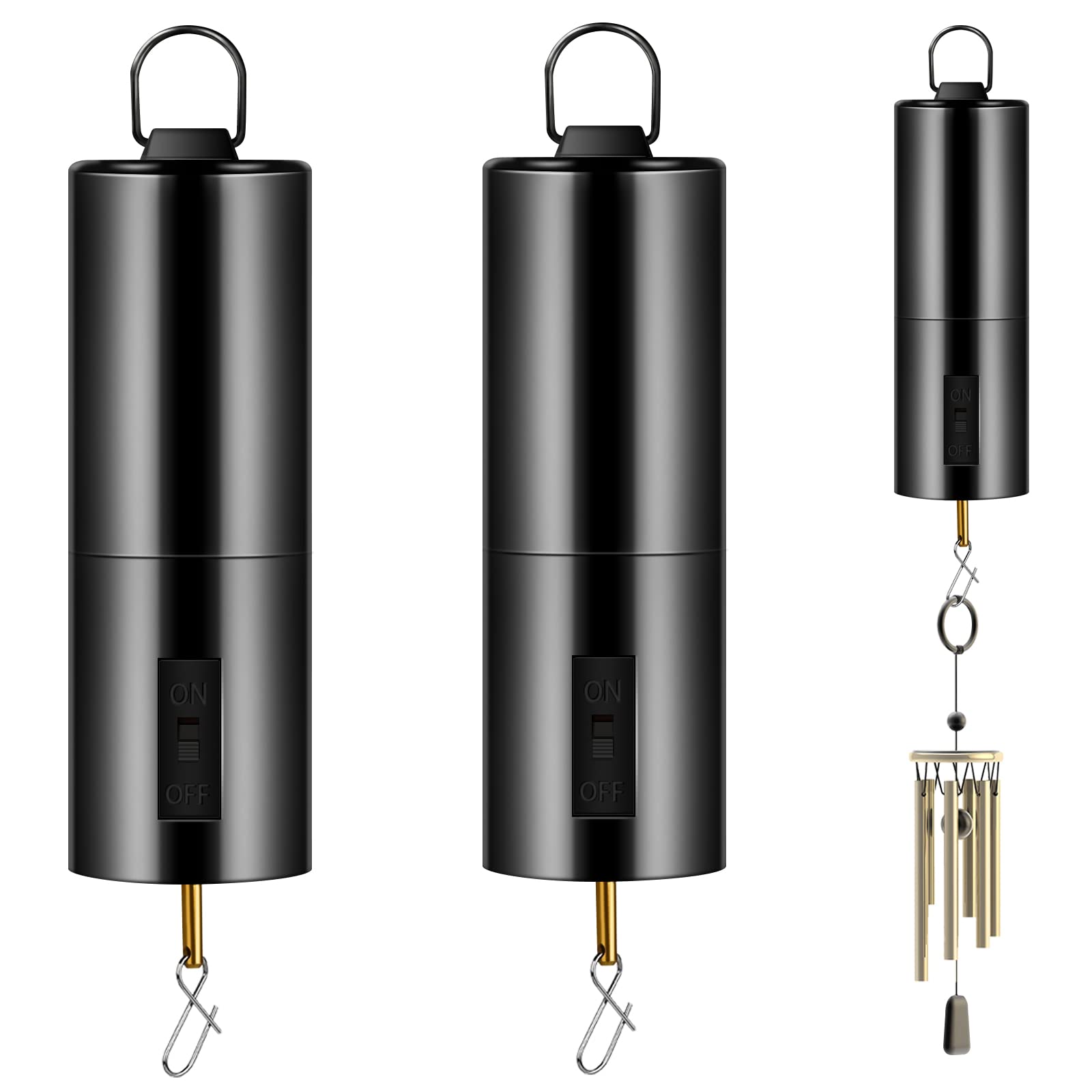 1 Piece Hanging Black Rotating Motor Wind Spinner Mobile Battery Operated Motor Multi-Purposes Rotatable Hook for Garden Decoration Accessory Supplies