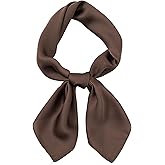 CHUNG Women Square Scarf 27.5" Emulation Silk Head Bandanas Neckerchief | Neck Scarf, Solid Color Satin scarves,fashion Handbag Hair Ribbons, neck carr&eacute;, 50s Retro Headwear,Light Weight Soft