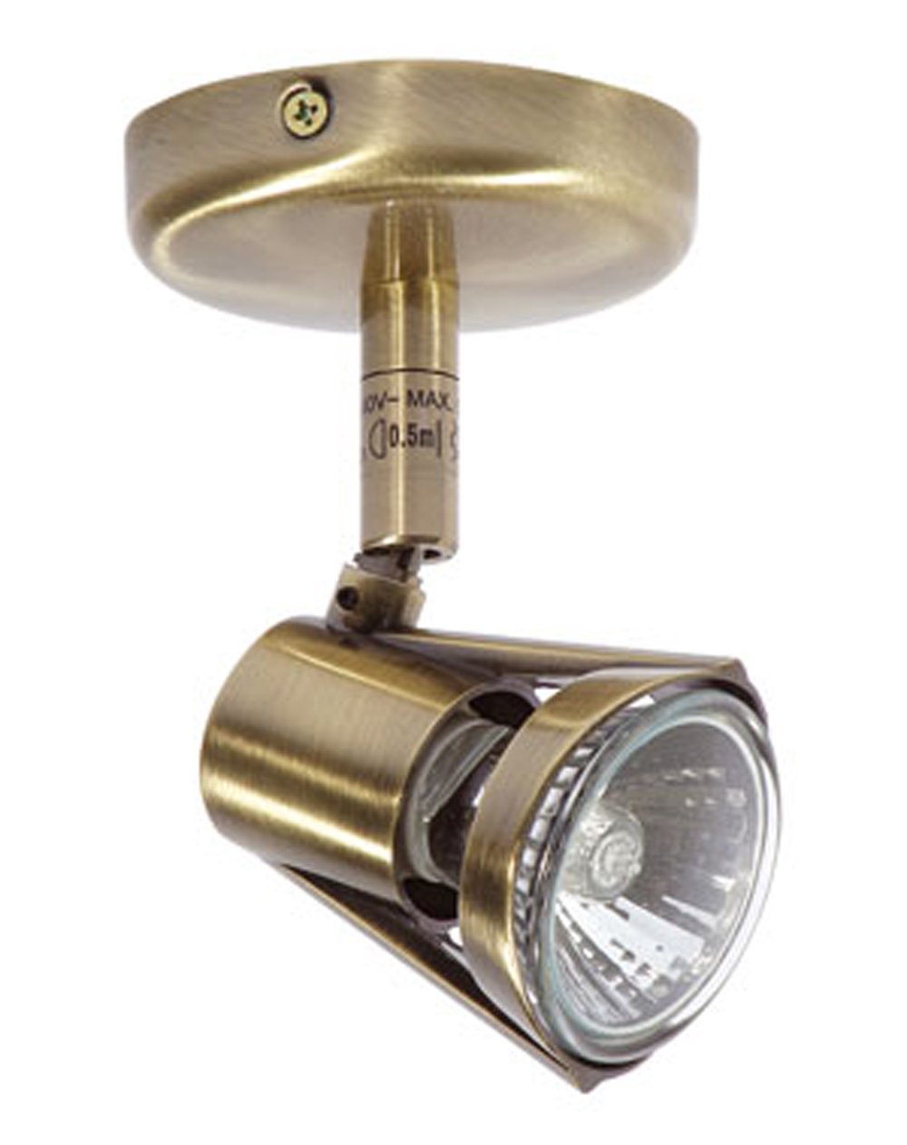 Romore Single Spot Light Antique Brass Finish