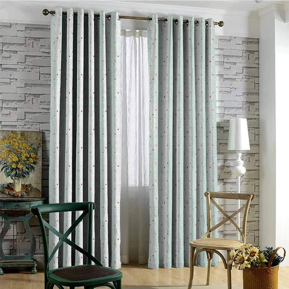 Cortina aislada color verde azulado y blanco vintage Shabby Chic