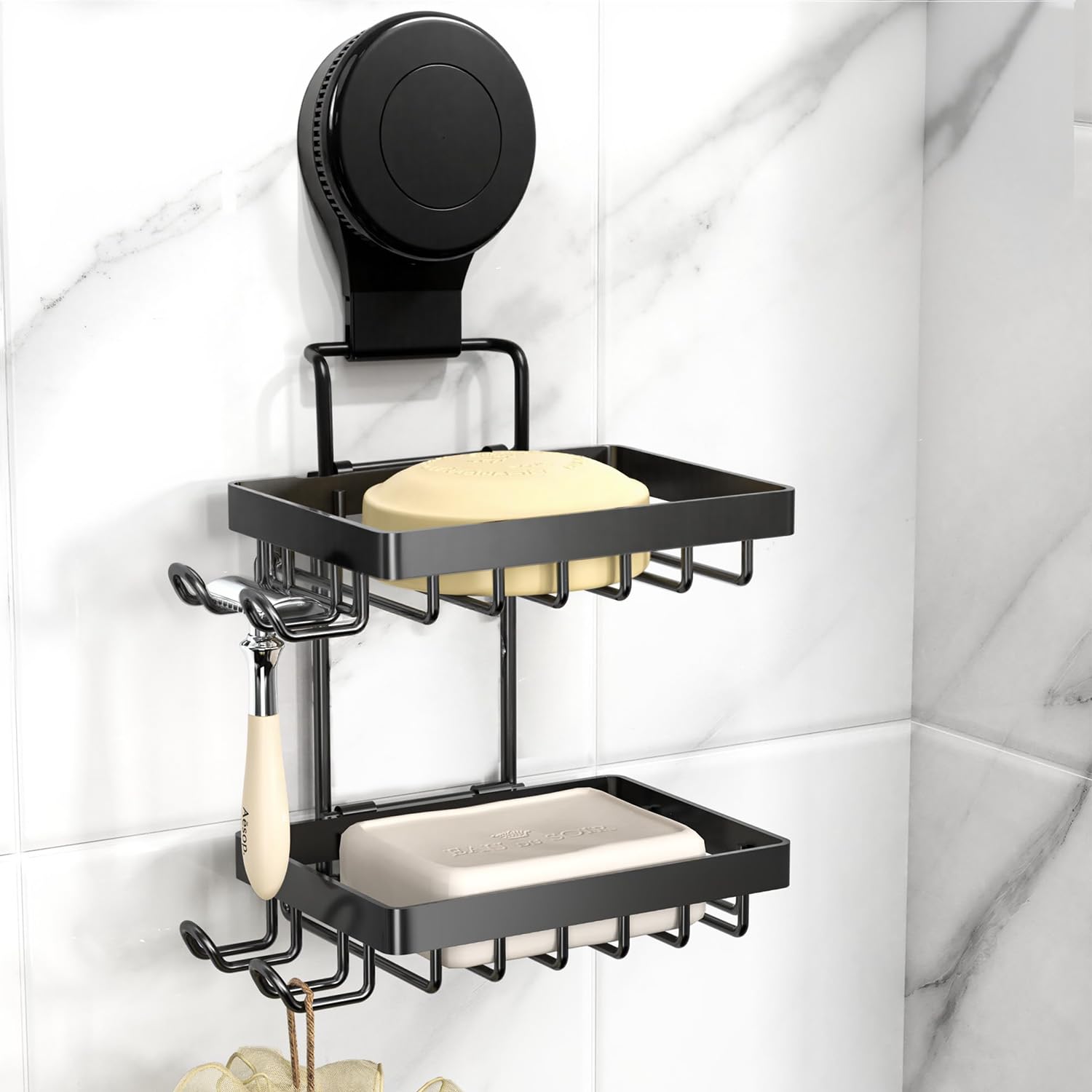 Photo 1 of (missing pieces) Soap Dish, Soap Bar Holder for Shower Suction Cup Stainless Steel No-Drilling Removable Waterproof Sponge Holder