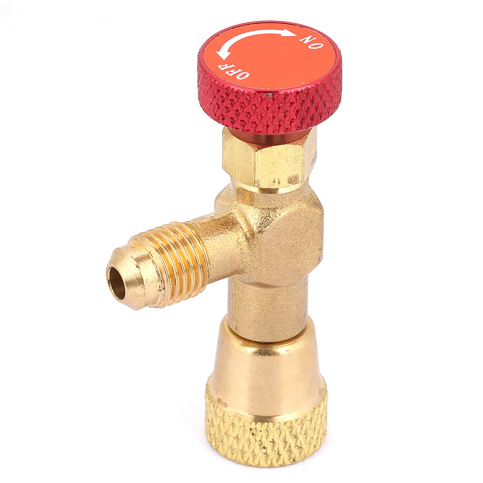 R410A Refrigerant Charging Valve, Air Conditioning Control 1/4''-5/16'' Adapter Control Ball Valve for Refrigerant Charging Hose