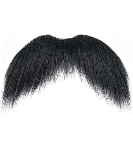 Pack De 4 Bigotes Y Cejas Falsos Autoadhesivos – 3 Estilos Para Disfraces | Fibra De Poliéster Suave | Fácil De Poner Y Reutilizable | Para Halloween Y Fiestas