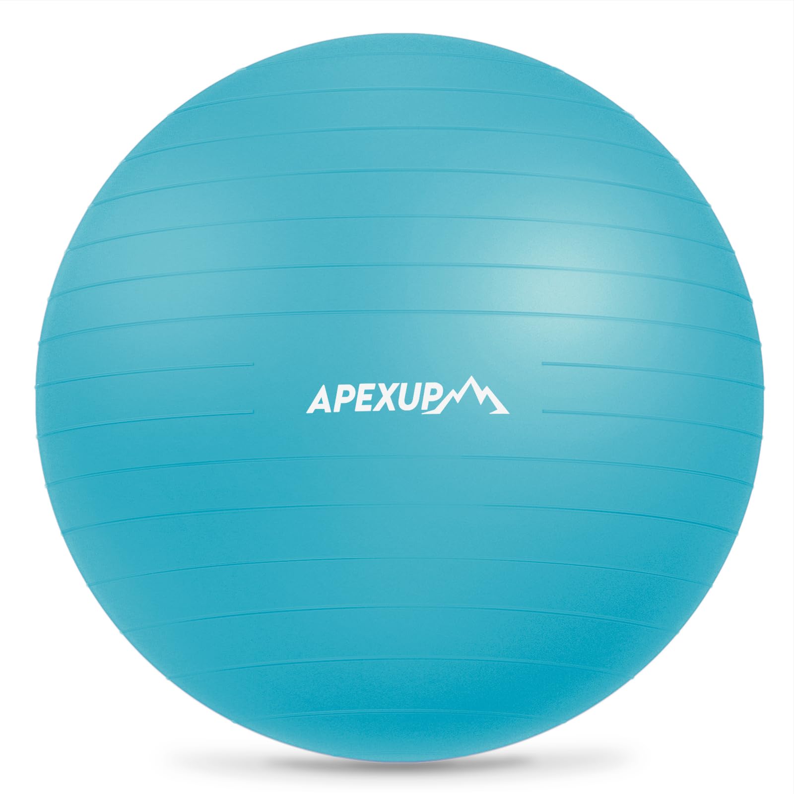 APEXUP Yoga Ball Exercise Ball Anti Slip Heavy Duty for Fitness, Balance & Core Workout (XXL(31"~34") 85cm, Light Blue) Image