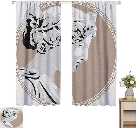 N / A Cortinas para Dormitorio Toga Party, Estatua Antigua, Folk