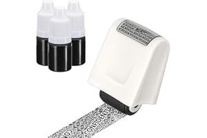 PATIKIL Identity Theft Protection Roller Stamp, 0.7" Confidential Roller Stamp Privacy ID Police Stamp Roller for Security ID
