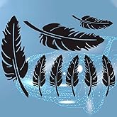 Ouliget Car Stickers Feathers Cover Scratches,Scratch Repair Decoration Vinyl Decals,Car Decoration Mirror Sticker Laptop Wall Decal,Black