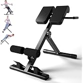 SIRHOME Roman Chair, Adjustable Hyperextension Bench for Men &amp; Women | Multifunctional Fitness Chair for Hip, Exceptional for Glute, Core and Lower Back Training,350 lbs Weight Capacity