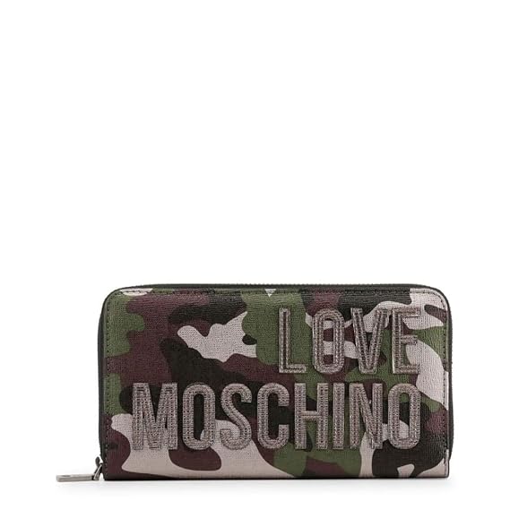 Love Moschino Grün Kunstleder Geldbörse