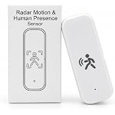 Besisglas Zigbee Human Presence Sensor, Millimeter Wave Radar Motion Detector, Can Detect Stationary Person, with Home Assistant, SmartThings, Hubitat or Echo Devices with Built-in Zigbee Hub