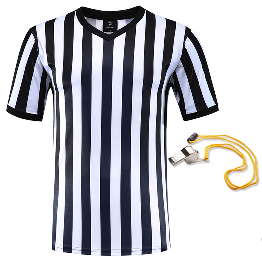 SHINESTONE Referee Shirts, Men's Basketball Football Sports Referee Umpire Shirt Referee Jersey