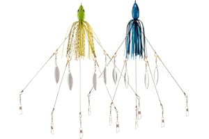 FREGITO 5 Arms Alabama Umbrella Rig Fishing Bass Kit Fishing Lures Bait Rigs for Lures Trout Salmon Freshwater
