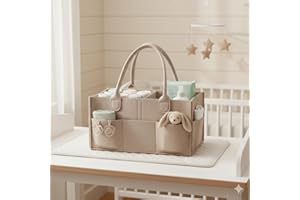 ✪®Baby Diaper Caddy Organizer,Baby Organizers and Storage for Changing Table, Newborn Essentials,Diaper Storage Organizer, Nu
