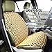 Zone Tech Royal Natural Wood Bead Seat Cover- 2-Pack Full Car Massage Cool Premium Comfort Cushion - Reduces Fatigue the Car, Truck or Your Office Chair