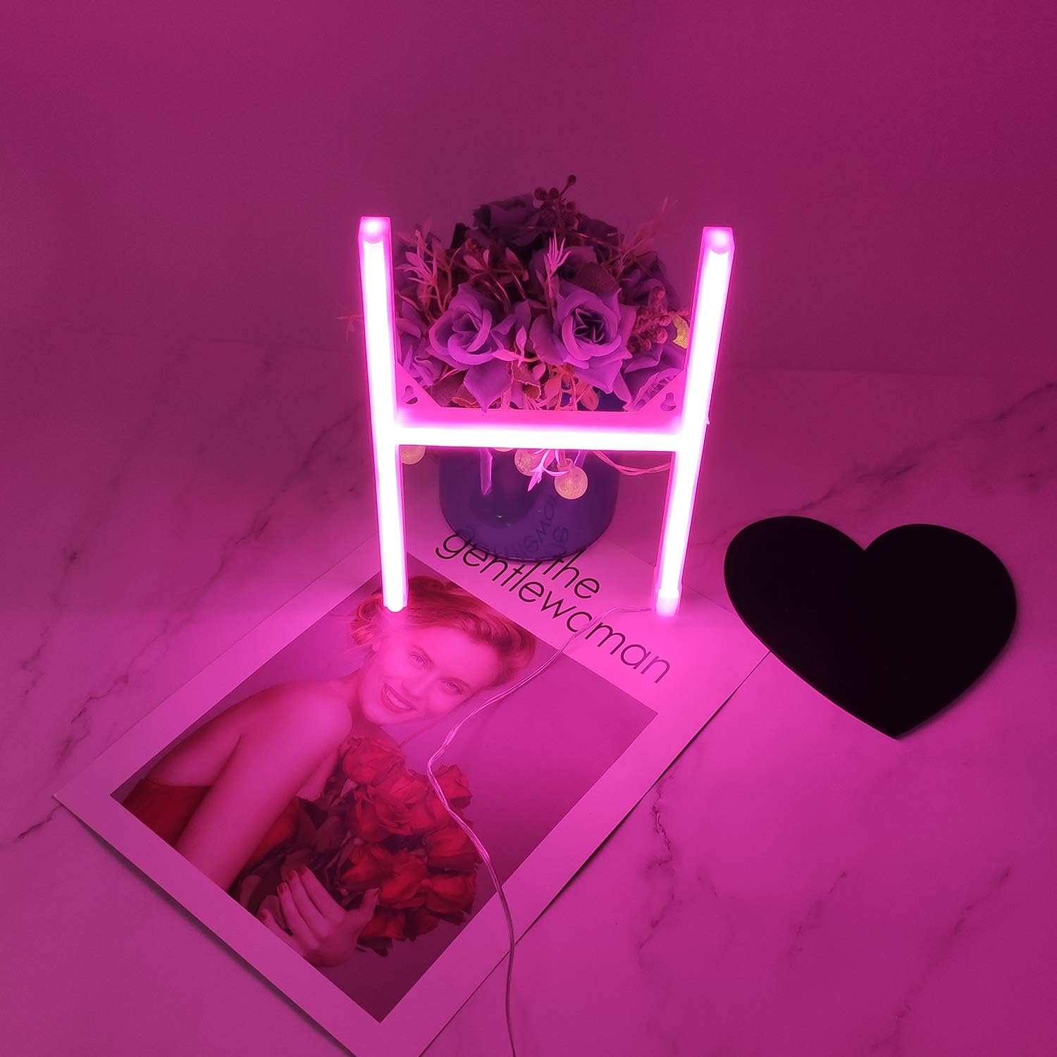 Rosa Neon Brief Leuchtreklamen Zeichen Nachtlicht LED Festzelt