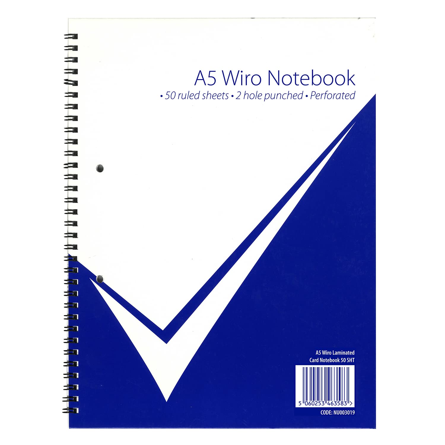 NU Notebooks - Office Range - A5 Wire bound Notebook - Stationery Notebooks - Gloss Card Notebook - Writing Pad - 100 Pages