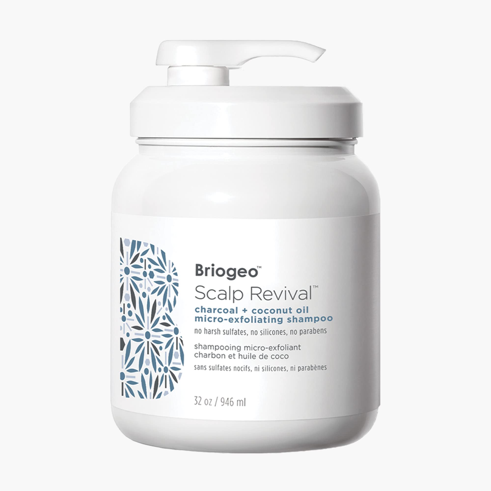 Briogeo Scalp Revival Charcoal + Coconut Oil Micro-Exfoliating Shampoo | Scalp Scrub Treatment to Soothe a Dry, Flaky, Itchy Scalp | Vegan, Phalate & Paraben-Free | 946ml
