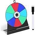 ZHOOGE 6 Inch Prize Wheel-Spinning Wheel for Prizes - 8 Slots Color Tabletop Roulette Spinner of Fortune Spin The with Dry Erase Marker for Fortune Spinning Game Carnival & Tradeshow