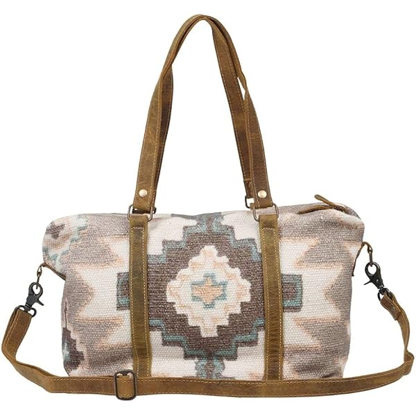 Myra Floral Cowhide & Upcycled Canvas Backpack – Unique Eco-Friendly Travel Bag - View #3