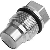 PLUSUTV Fuel Rail Plug Valve Diesel Common Rail Stainless Steel Fuel Pressure Relief Valve M20x1.5 for Chevy Dodge 6.7l Cummins