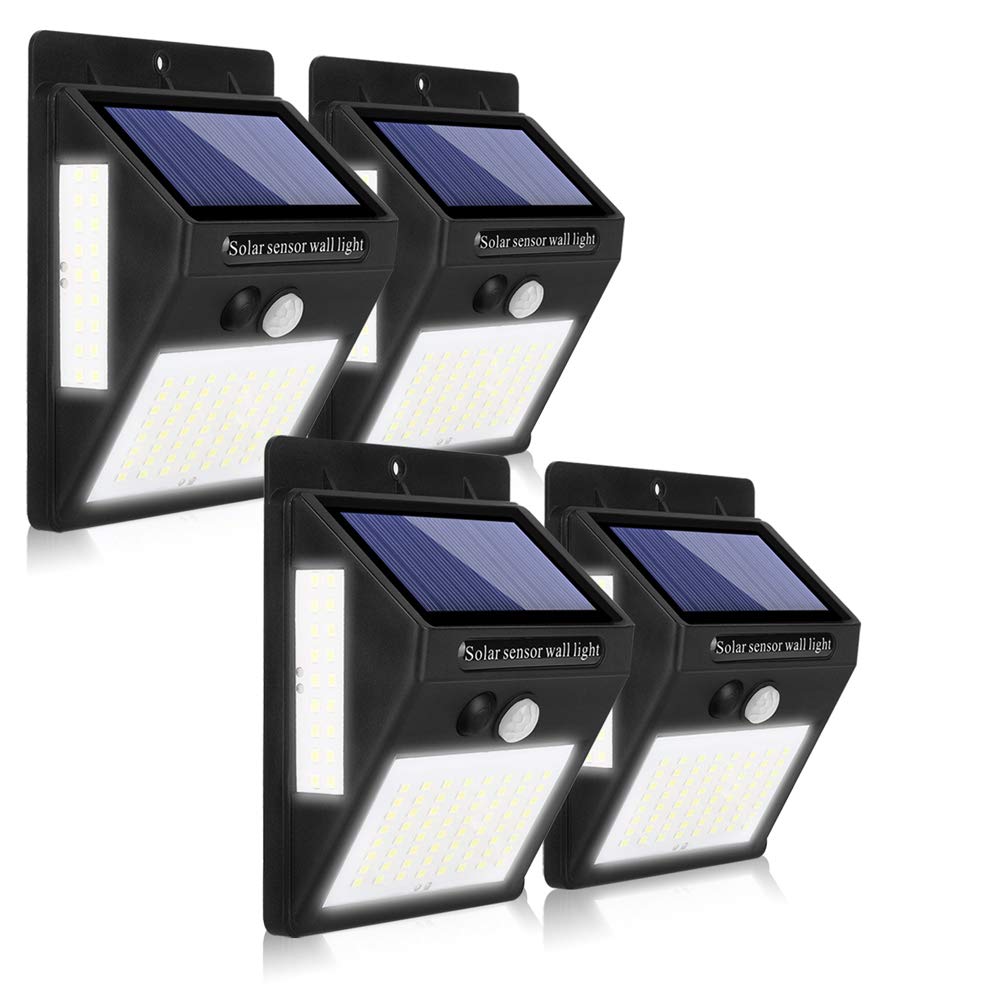 Kaulsoue 120 Led Solar Outdoor Lights Waterproof Security Motion Sensor Wall Lights For Yard Garden Deck Patio With 270 Wide Angle Upgraded Powered Nightlight 120led 4 Pack Buy Online In Bahamas At Bahamas Desertcart Com Productid