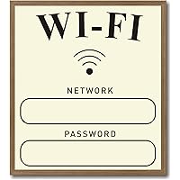2 Pack Magnetic WiFi Password Sign, Airbnb Essentials for Hosts, WiFi Sign for Guests, Home, Business, Airbnb (4.5 * 5inch, E