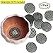 Chris.W 50Pcs Flower Pot Hole Mesh Pad - 4.5cm Diameter Bottom Grid Mat - Prevent Soil Loss Breathable Gasket - Drainage Netting for Bonsai