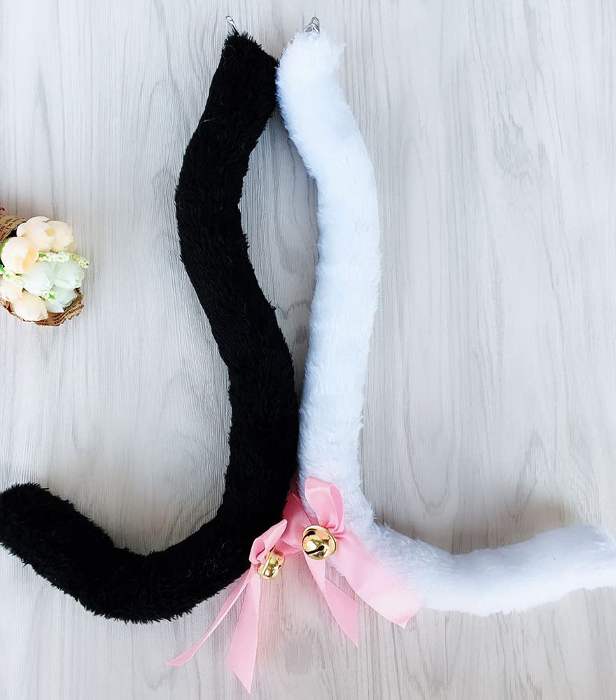 Samcos Cat Ears, Cosplay, Set of 3, Bowknot, Headband, Cute, Bell Design, Cat Ears, Headband, Costume Accessory, School Festivals, Dances, Halloween, Christmas