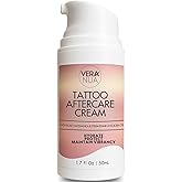 VeraNua Tattoo Aftercare Cream for Women – With Rose Water, Shea Butter, Vitamin E & Jojoba Oil – Soothes, Protects and Brightens Healed Ink, Non-Greasy Moisturizer, Citrus Floral Scent (50ml)