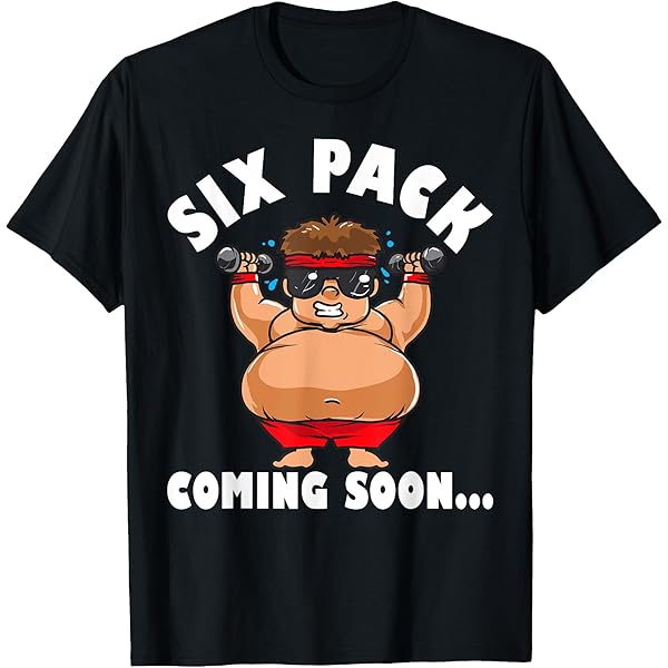 【boohoo】Brooklyn Gym グラフィック Tシャツ Amazon.com: Men Funny Gym Six Pack Coming Soon - Cartoon