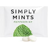 SIMPLY Peppermint Breath Mints, 50 Individually Wrapped Packets | 2 mints per packet, 50 Packets. Real peppermint oil. No artificial sweeteners. Vegan. Gluten and soy free. Non-GMO. Kosher.