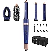 4-in-1 Hot Air Styler & Hair Dryer Brush – 110,000 RPM High-Speed Brushless Ionic Blow Dryer for Fast Drying, Curling, Straightening, Suitable for All Hair Styler - No Heat Damage(Blue)