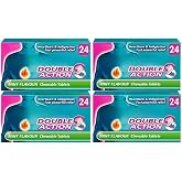 GAV Double Action Mint Flavour Chewable Tablet 24ct (Pack of 4) | Double Action Mint