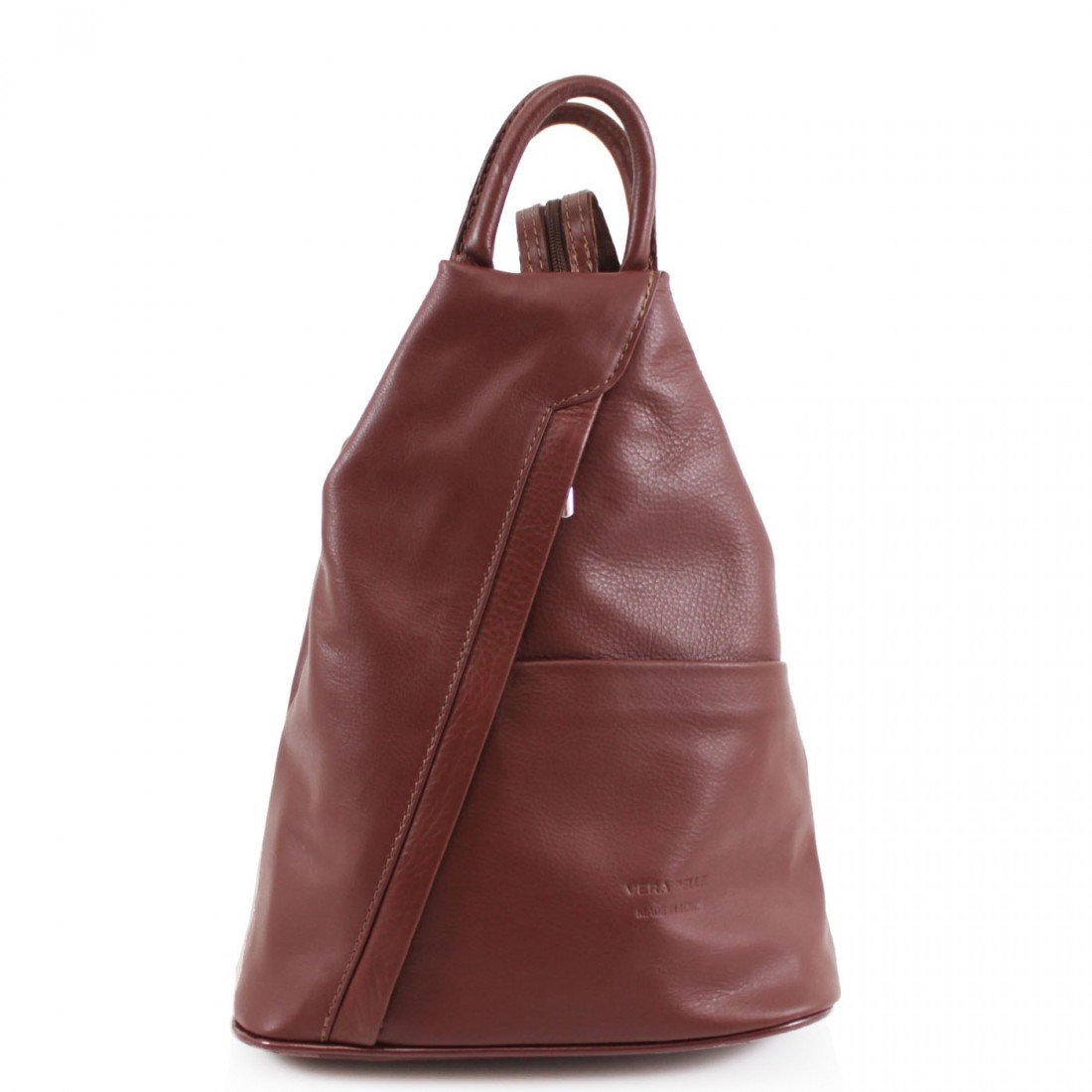 Linen Galaxy Ladies Girls Soft Vera Pele Italian Leather Rucksacks Women Backpacks Gym School Bags (Brown)