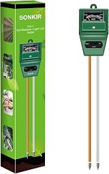 Sonkir MS02 3-in-1 Soil Moisture Light pH Tester Green Gardening Tool Kit view 1