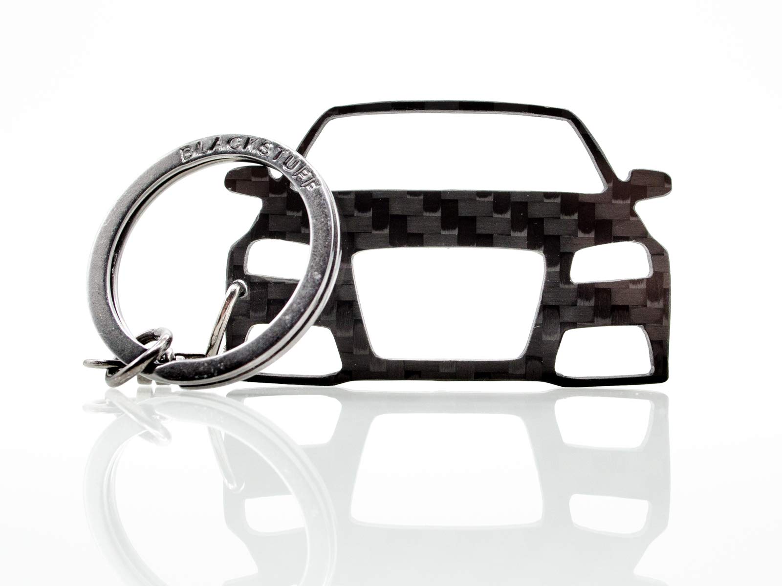 BlackStuff Carbon Fiber Keychain Keyring Ring Holder Compatible with A3 S3 RS3 8P 2003-2012 BS-136