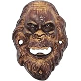 Bigfoot Sasquatch Cast Iron Wall Mounted Bottle Opener With Antique Finish (4.75